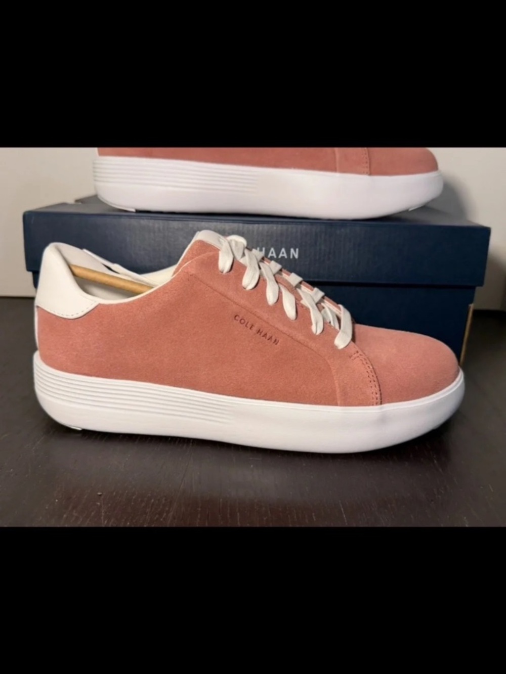 Cole Haan Grand Crosscourt Joy Suede Platform Sneakers Shoes Womans 9B
